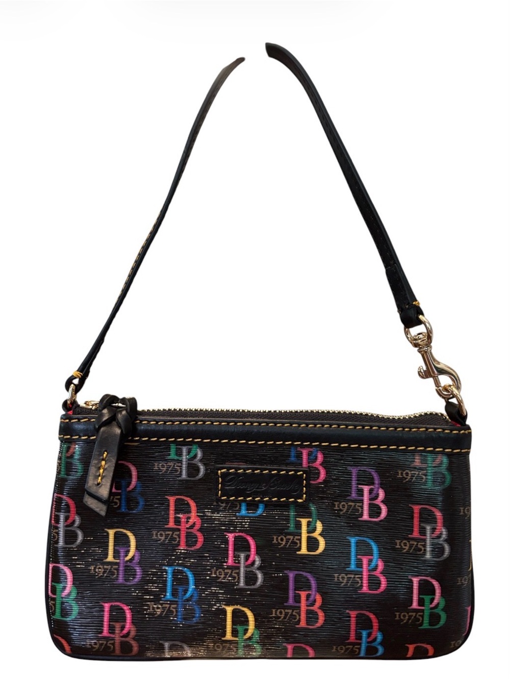 Dooney & Bourke DB75 Multi Large Zip Top Shopper w/Wristlet LIKE NEW - Picture 14 of 16